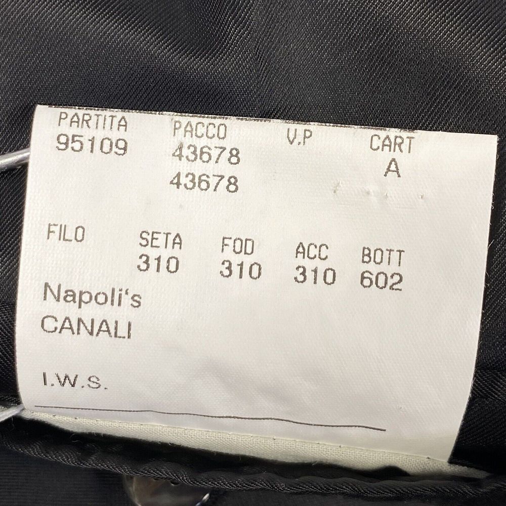 Canali Mens Wool Solid Black Three Button Long Sl… - image 8